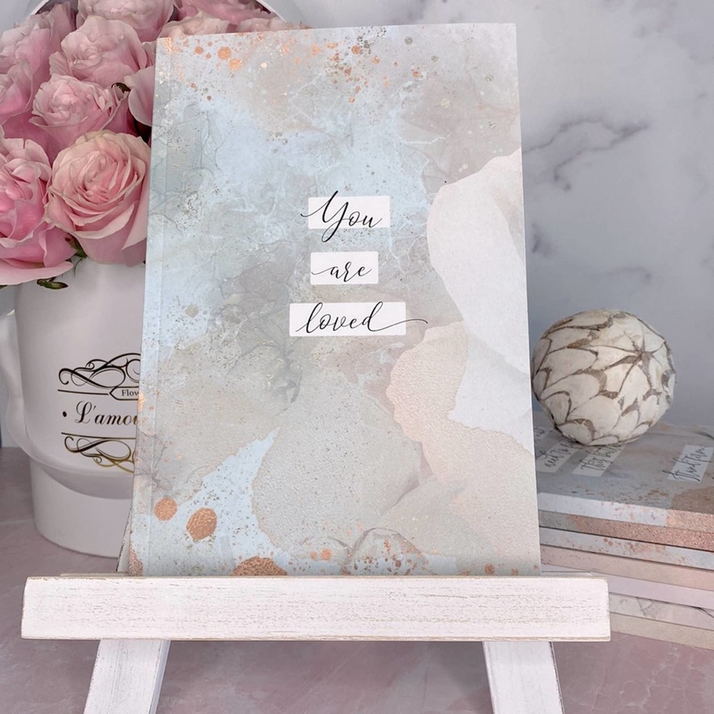 YOU ARE LOVED Inspirational Christian notebook / home decor, Bible study gifts